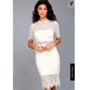 Remarkable white lace dress